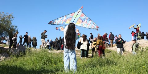 Χαρταετοι στον λόφο του Φιλοπάππου