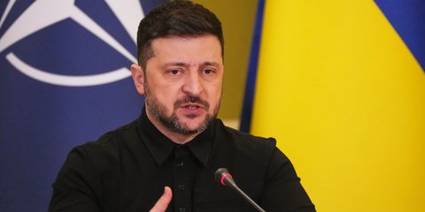 Ο Ουκρανός πρόεδρος, Βολοντίμιρ Ζελένσκι 