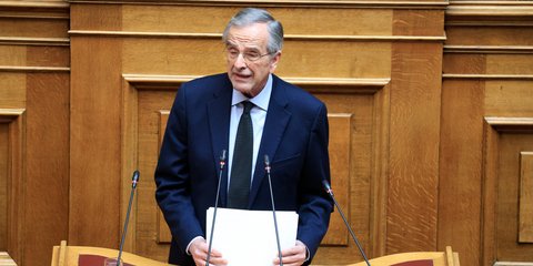 Ο Αντώνης Σαμαράς στη Βουλή