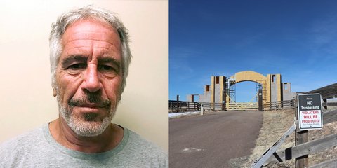 Ο Τζέφρι Έπσταϊν και η είσοδος του ράντσου του στο Νέο Μεξικό
