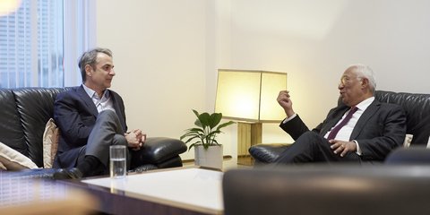 Μητσοτάκης και Αντόνιο Κόστα συζητούν