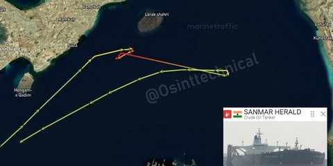 Το δεξαμενόπλοιο Sanmar Herald επιχείρησε να περάσει χθες τα Στενά του Ορμούζ