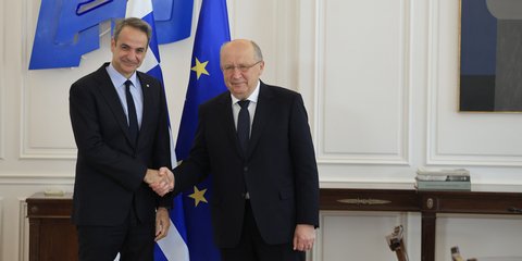 Ο Κυριάκος Μητσοτάκης και ο Άντριους Κουμπίλιος