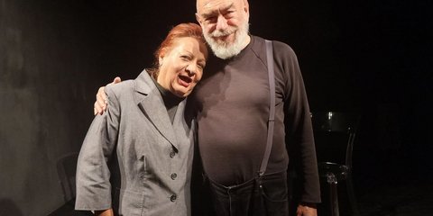 Ο ηθοποιός Σωτήρης Τσόγκας με τη σύζυγό του Μαίρη Ραζή