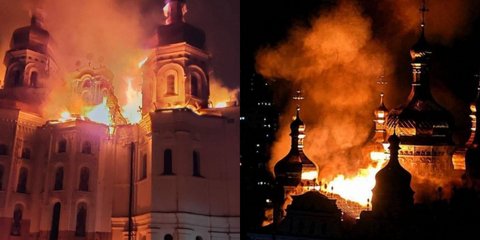 Βομβαρδισμός Αγίας Λαύρας στο Κίεβο