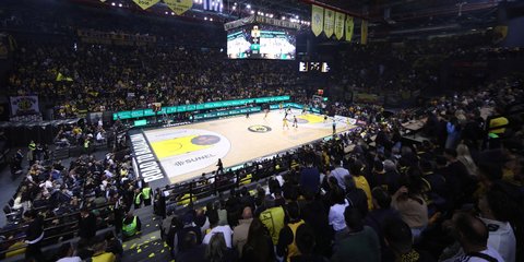Η «Sunel Arena» στην αναμέτρηση της ΑΕΚ με την Μπανταλόνα