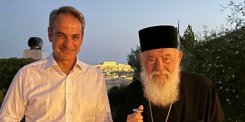Κυριάκος Μητσοτάκης, Αρχιεπίσκοπος Ιερώνυμος