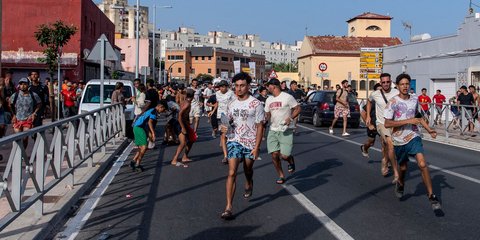  Μετανάστες Μαρόκο  Θέουτα