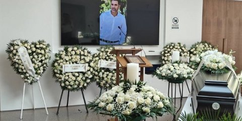 Το τελευταίο αντίο στον Αριστοτέλη Δαμίγο που σκοτώθηκε στη σύγκρουση ελικοπτέρων στην Ψάθα