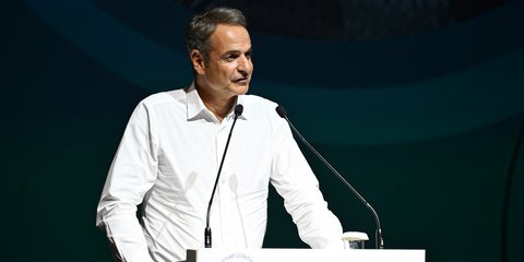 Ο Κυριάκος Μητσοτάκης στην ομιλία του στο Μέγαρο Μουσικής Θεσσαλονίκης