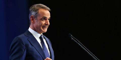 Ο Κυριάκος Μητσοτάκης στη ΔΕΘ