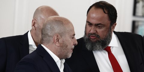Ο Βαγγέλης Μαρινάκης με τον Γιάννη Αλαφούζο