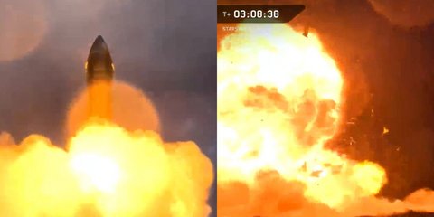 Το Starship της SpaceX εξερράγη μόλις προσθαλασσώθηκε στον Ειρηνικό