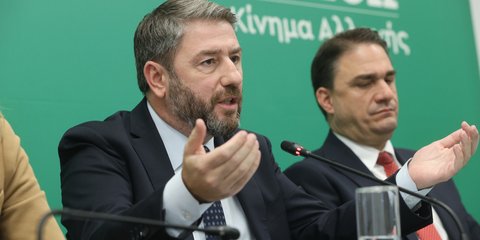 Ο πρόεδρος του ΠΑΣΟΚ Νίκος Ανδρουλάκης 