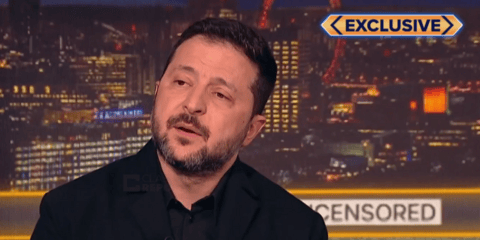 Ο Βολοντίμιρ Ζελένσκι παραχωρεί συνέντευξη στον Πιρς Μόργκαν