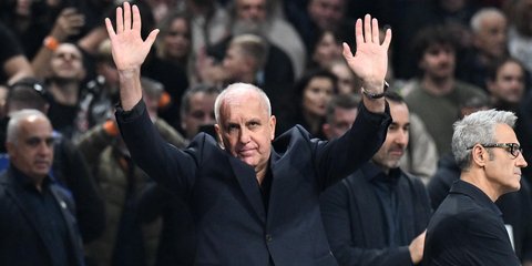 Ο Ζέλικο Ομπράντοβιτς στην αναμέτρηση του Παναθηναϊκού AKTOR με την Παρτιζάν στην Σερβία