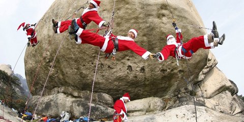 Ο Αγ. Βασίλης... ορειβάτης 