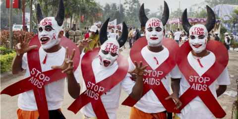 Διαδήλωση κατά του AIDS στην Ινδία