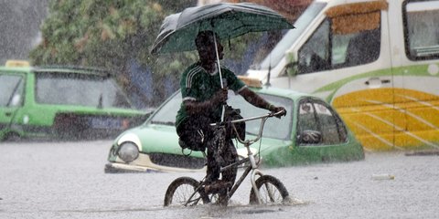 Ο ποδηλάτης και η ομπρέλα 