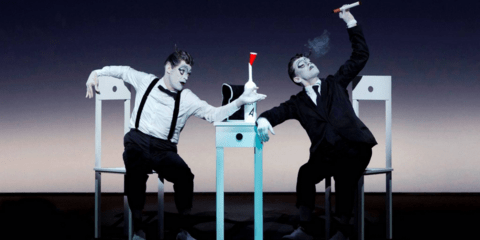 Συνάντηση ιερών τεράτων στη Στέγη Γραμμάτων & Τεχνών: Μπομπ Ουίλσον Ουίλεμ Νταφό και Μιχαήλ Μπαρίσνικοφ [εικόνες+βίντεο]