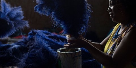 Πυρετώδεις προετοιμασίες για το καρναβάλι του Ρίο ντε Τζανέιρο-Φωτογραφία:AP Photo/Leo Correa