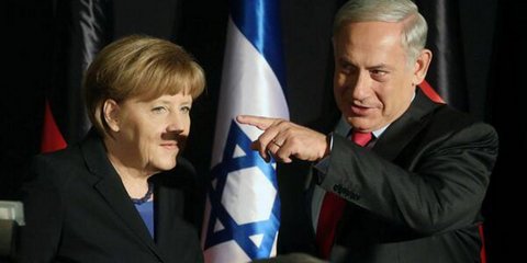 «Η εικόνα της Ημέρας: Η χειρονομία του Νετανιάχου που έκανε τη Μέρκελ να θυμίζει τον Αδόλφο Χίτλερ 