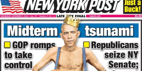 «Ο αυτοκράτορας είναι γυμνός» γράφει στο πρωτοσέλιδο της New York Post για τον Μπαράκ Ομπάμα