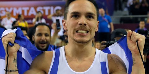 Τεράστιος Λευτέρης Πετρούνιας, πέρασε στο πάνθεον της ενόργανης με το τρίτο παγκόσμιο χρυσό -Φωτογραφία: AP Photo/Vadim Ghirda