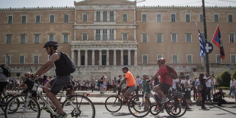 Η... εκδίκηση του ποδηλάτη στο κέντρο της Αθήνας