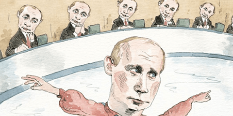 «O Πούτιν είναι παντού». Αυτό ήταν το σκίτσο του Νew Yorker στις 3 Φεβρουαρίου που δημοσιεύτηκε λίγες ημέρες πριν την έναρξη των Ο.Α. του Σότσι. Ο ρώσος πρόεδρος εμφανίζεται να κάνει πατινάζ και οι κριτές γύρω του είναι πάλι ο Πούτιν.