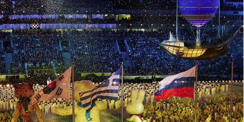 Η ελληνική σημαία στο γήπεδο του Σότσι 