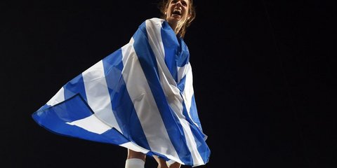 Η Κατερίνα Στεφανίδη πήρε την Ελλάδα στους ώμους της και την σήκωσε πολύ ψηλά - Φωτογραφία: EPA/LUKAS COCH 