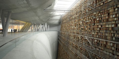 Ο Ολιβιέ Τσαρλς δημιουργεί το όραμά του για την Δημόσια Βιβλιοθήκη της Στοκχόλμης.