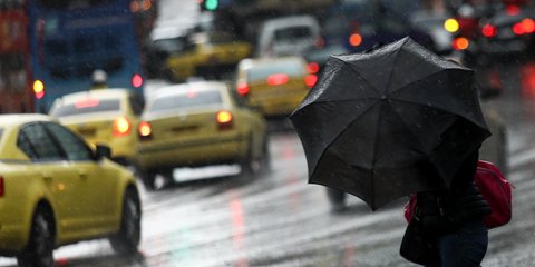 Βροχερή ημέρα στην Αθήνα