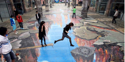 Τρισδιάστατο Street Art αλλάζει τους δρόμους του Πεκίνου