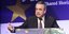 O πρόεδρος του ΕΒΕΑ Κωνσταντίνος Μίχαλος απευθύνει ομιλία κατά τη διάρκεια επιχειρηματικού φόρουμ