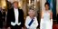 Ντόναλντ Τραμπ, βασίλισσα Ελισάβετ και Μελάνια στο επίσημο δείπνο στο παλάτι του Μπάκιγχαμ