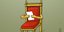 Σκίτσο του Αρκά με καρέκλα να διαβάζει γράμμα