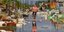 Πλημμυρισμένος δρόμος στη Χαλκιδική