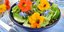 Σαλάτα μαρούλι με βρώσιμα λουλούδια