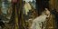 «Η συνάντηση του Μάρκου Αντώνιου και της Κλεοπάτρας» από το χρωστήρα του Lawrence Alma-Tadema