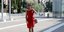 Η Κατερίνα Νοτοπούλου με κόκκινο φόρεμα