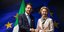 Ο Ιταλός πρωθυπουργός, Τζουζέπε Κόντε με την πρόεδρο της Κομισιόν, Ούρσουλα φον ντερ Λάιεν