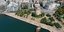 Εικόνα της παραλίας Θεσσαλονίκης από ψηλά. Στην φωτογραφία φαίνεται και ο Λευκός Πύργος