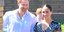 Μέγκαν Μαρκλ με ασπρόμαυρο φόρεμα στην πρώτη τους βασιλική δέσμευση