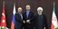 Χασάν Ροχανί, Βλαντιμίρ Πούτιν και Ρετζέπ Ταγίπ Ερντογάν δίνουν τα χέρια