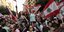Χιλιάδες διαδηλωτές στους δρόμους της Βηρυτού με σημαίες της χώρας του Λιβάνου