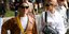 Δυο μοντέρνες γυναίκες έχουν περασμένες τις τσάντες του χιαστί