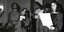 Κροκάνθρωποι σε Κροκ Συμβάν. Από αριστερά : Ο Φριτζάζ, η κοπέλα με το χωνί (αγνώστων στοιχείων), ο Τόλης Βουλτζάτης, και η Σοφία Νοητή. Χειμώνας του 1982-83 στο κλαμπ ΤΑΔΕ ΕΦΗ, Πλάκα