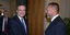 Ο Μάριο Ντράγκι και ο Γιάννης Στουρνάρας χαμογελούν